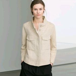 Zara NWT SZ_S Linen Blazer Jacket